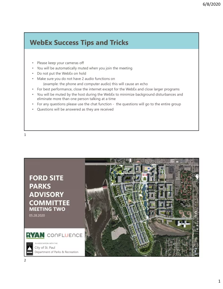 webex success tips and tricks
