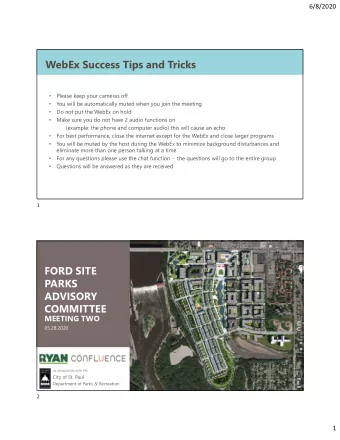 WebEx Success Tips and Tricks  Please keep your cameras off    You will be automatically muted
