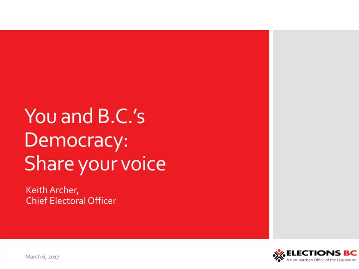 you and b c s