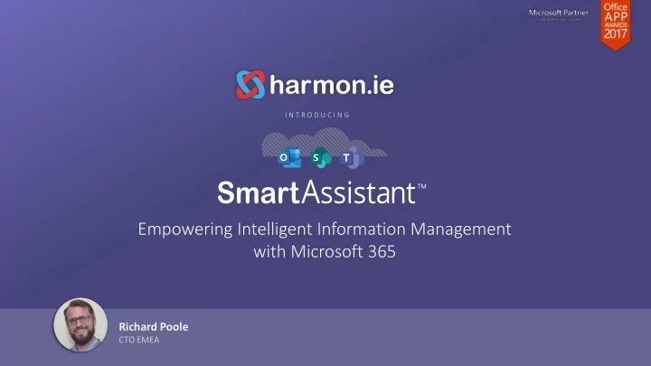 empowering intelligent information management with
