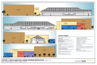 OPTION 1: SOUTH ADDITION &amp; MINOR INTERIOR RENOVATION  SCALE 1:100  WHYTE RIDGE COMMUNITY CENTRE