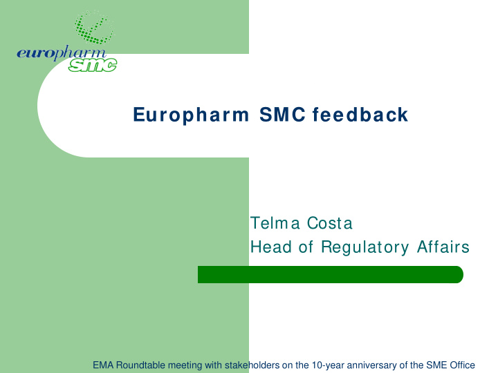 europharm smc feedback