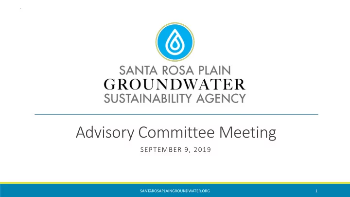 advisory committee meeting