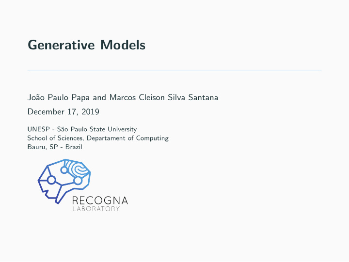 generative models