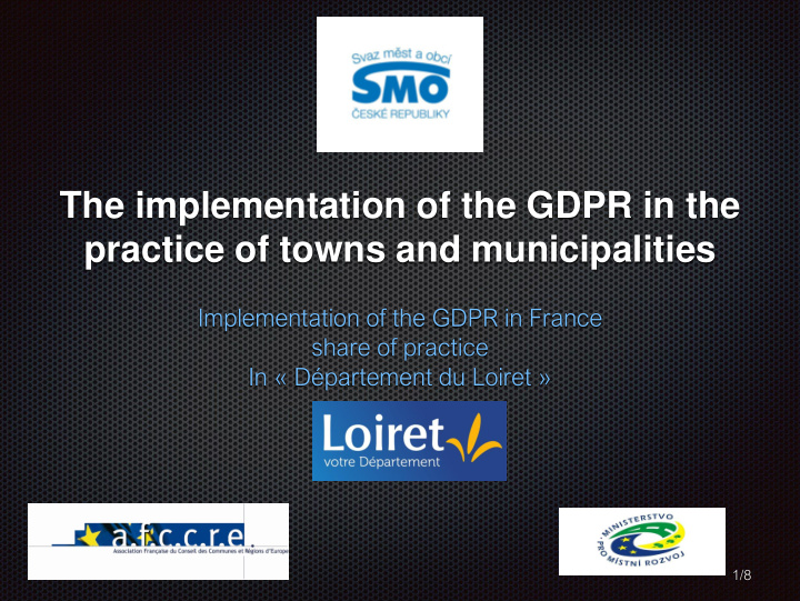 the implementation of the gdpr in the practice of towns