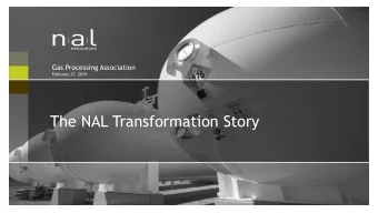 The NAL Transformation Story  Company Profile  Business Operations  Private Company  In business