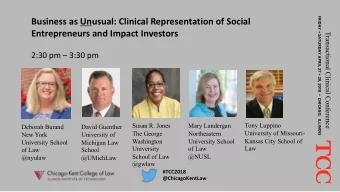 FRIDAY + SATURDAY APRIL 27 + 28, 2018  CHICAGO, ILLINOIS TC  Entrepreneurs and Impact Investors