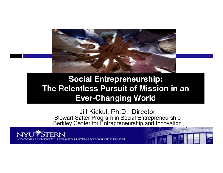 social entrepreneurship social entrepreneurship the