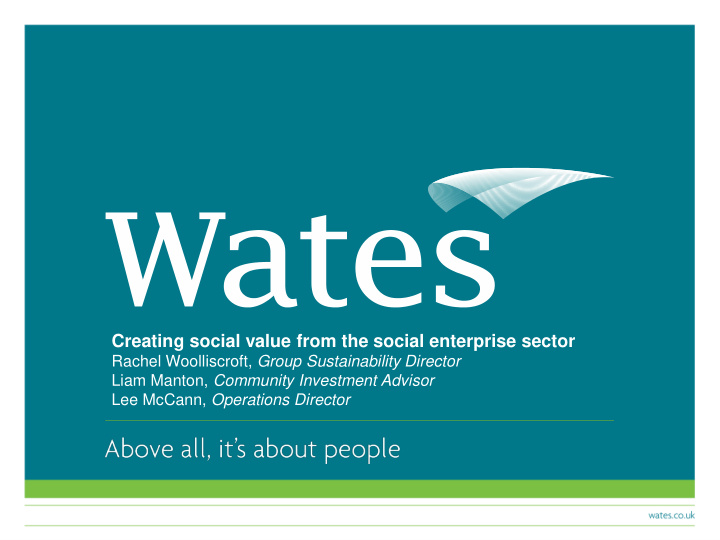 creating social value from the social enterprise sector