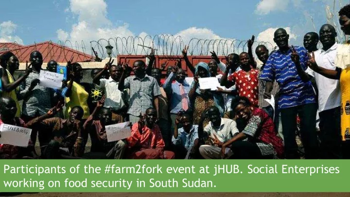 participants of the farm2fork event at jhub social
