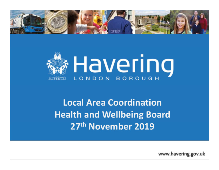 local area coordination health and wellbeing board 27 th