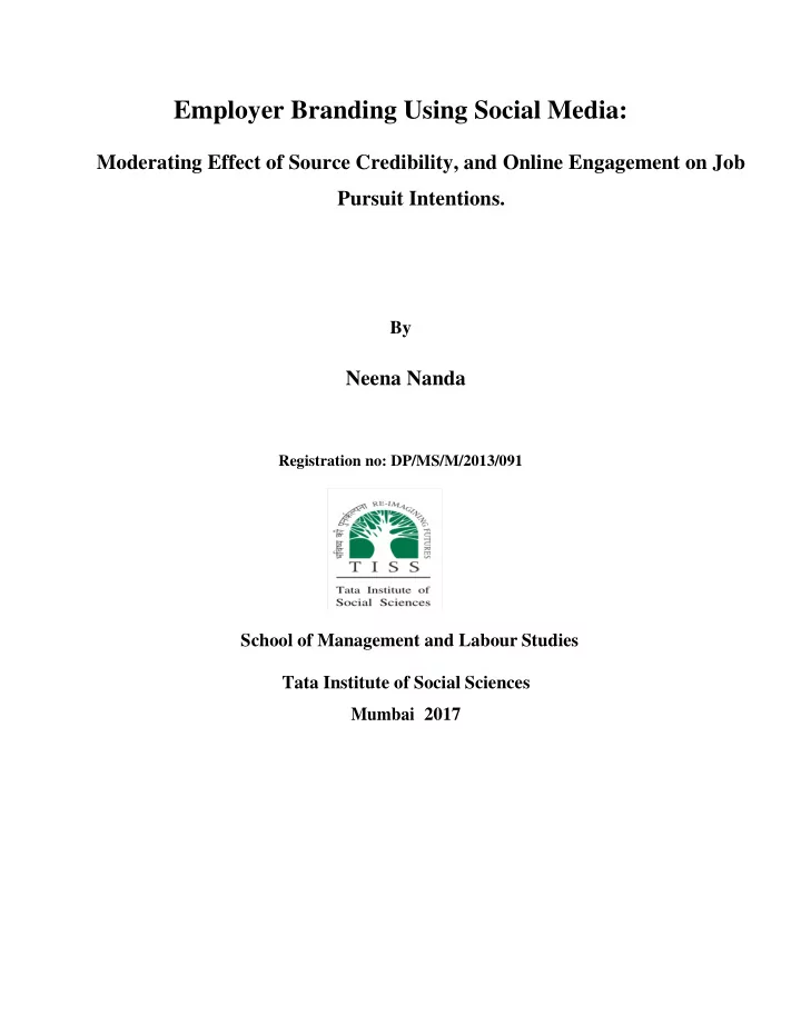 employer branding using social media