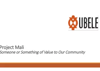 Pr  Projec  ject Mali    t Mali    So  Some  meone  ne   or   r So  Some