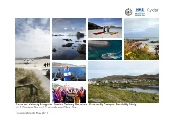 Barra and Vatersay Integrated Service Delivery Model and Community Campus: Feasibility Study  NHS