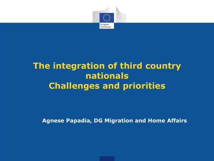 the integration of third country nationals challenges and