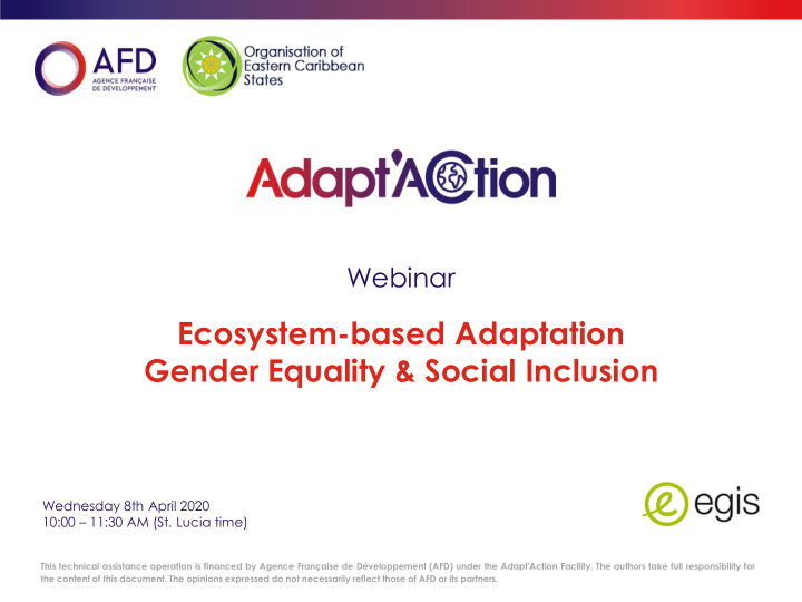 ecosystem based adaptation gender equality social