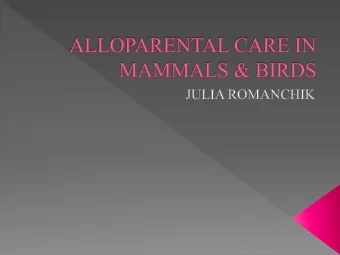 Reasons Alloparental Care Occur  Benefits of Alloparental Care  Conclusions  Interest