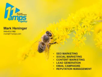 Mark Heninger  310.413.1162  mark@11amps.com    SEO MARKETING    SOCIAL MARKETING