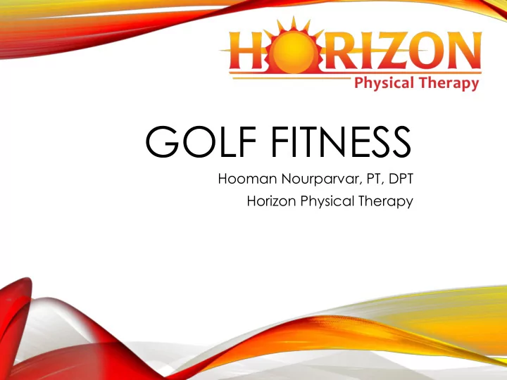 golf fitness