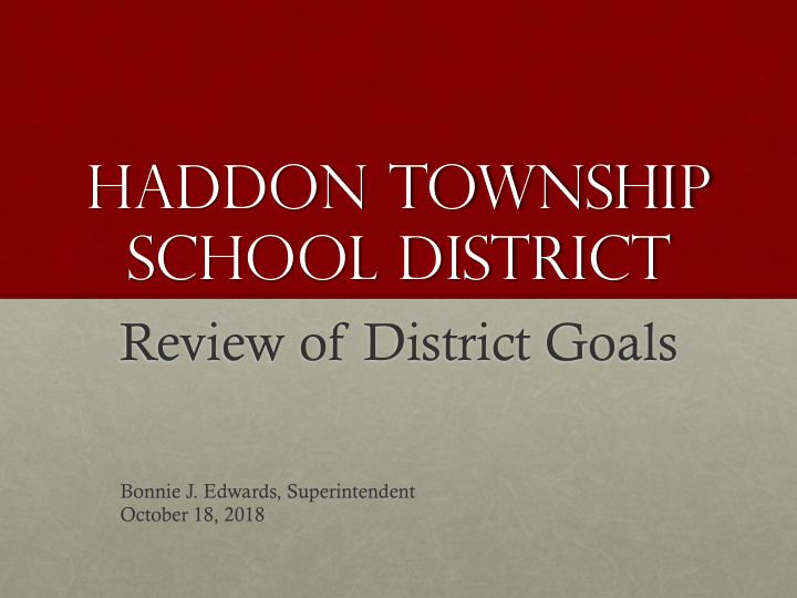haddon township school district