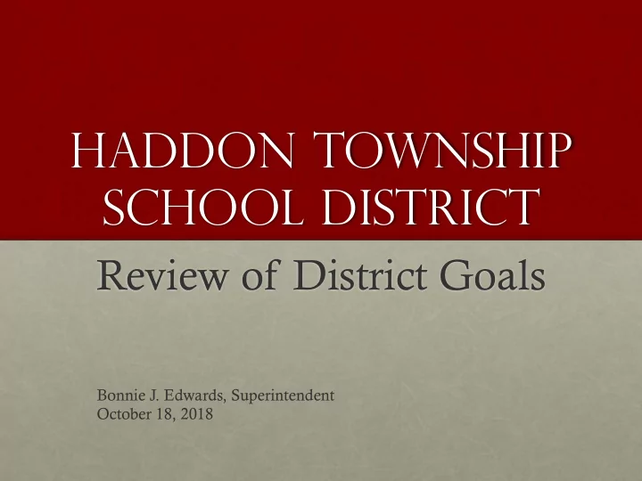 haddon township school district