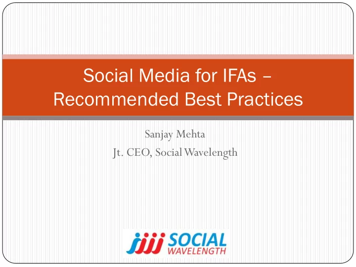 social media for ifas recommended best practices