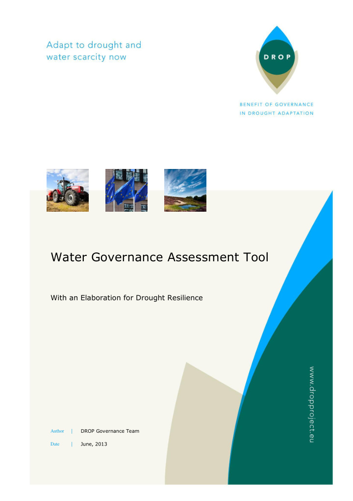 water governance assessment tool