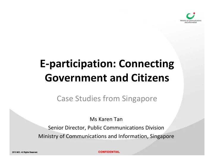 e participation connecting government and citizens