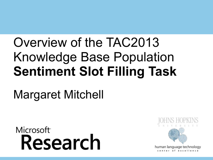overview of the tac2013 knowledge base population