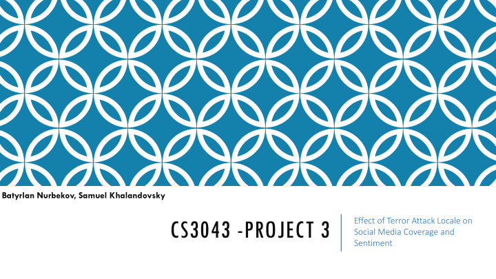 cs3043 project 3