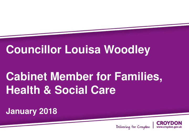 councillor louisa woodley presentation title