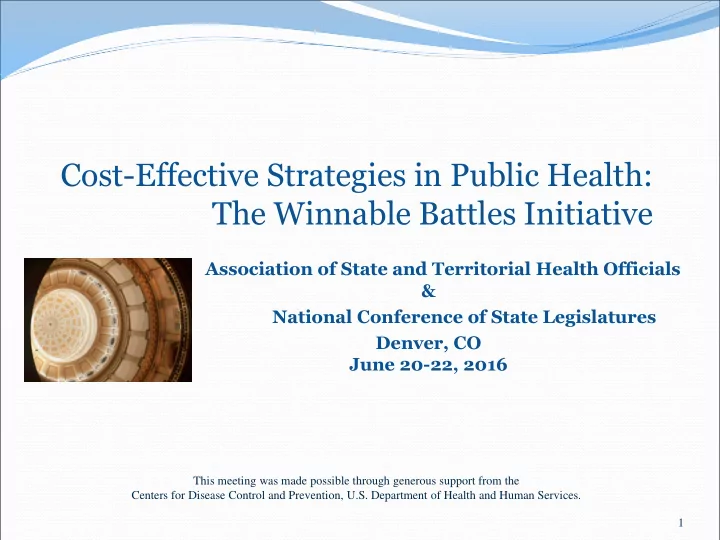 cost effective strategies in public health the winnable