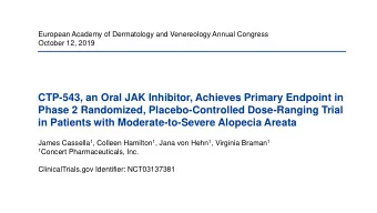 CTP-543, an Oral JAK Inhibitor, Achieves Primary Endpoint in  Phase 2 Randomized,