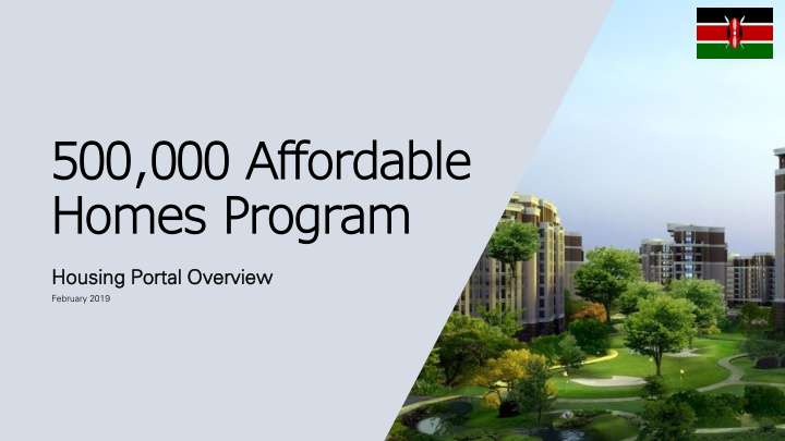 500 000 affordable homes program