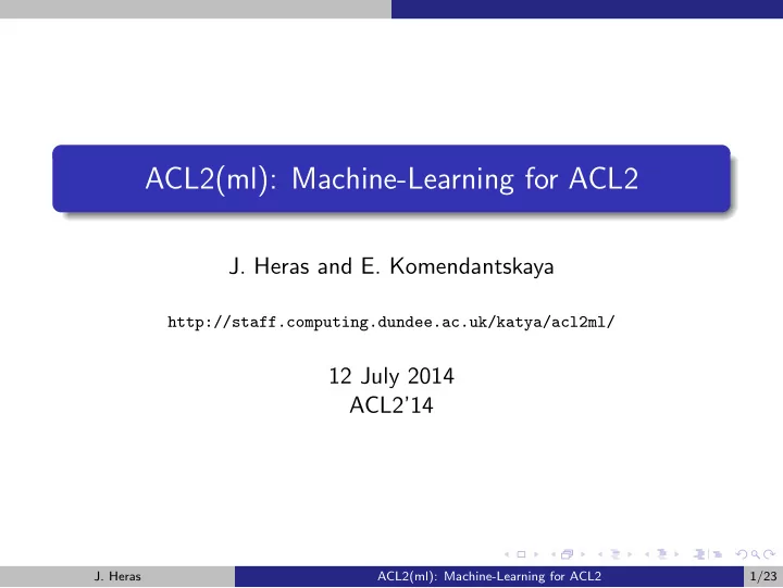 acl2 ml machine learning for acl2