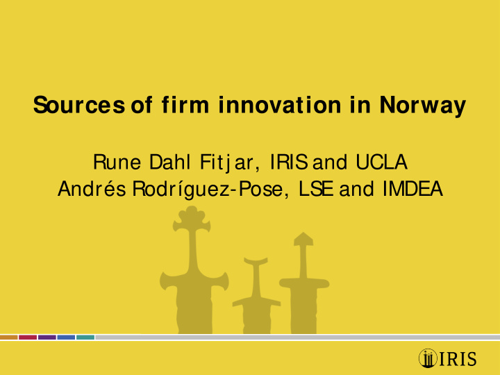 sources of firm innovation in norway