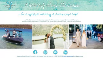 A heavenly island- like beach   for a mythical wedding, a dream come true!  Just like being