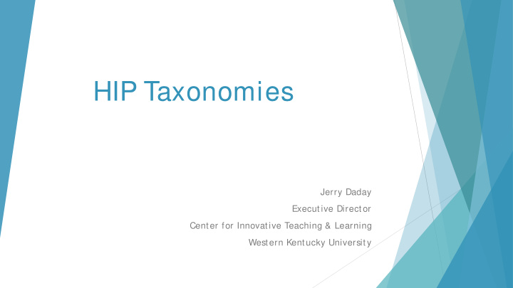 hip taxonomies