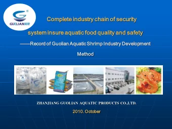 Com  omplete indu  ndustry chai  hain of  of sec  ecurity  system i  ins  nsure aqua  aquatic foo