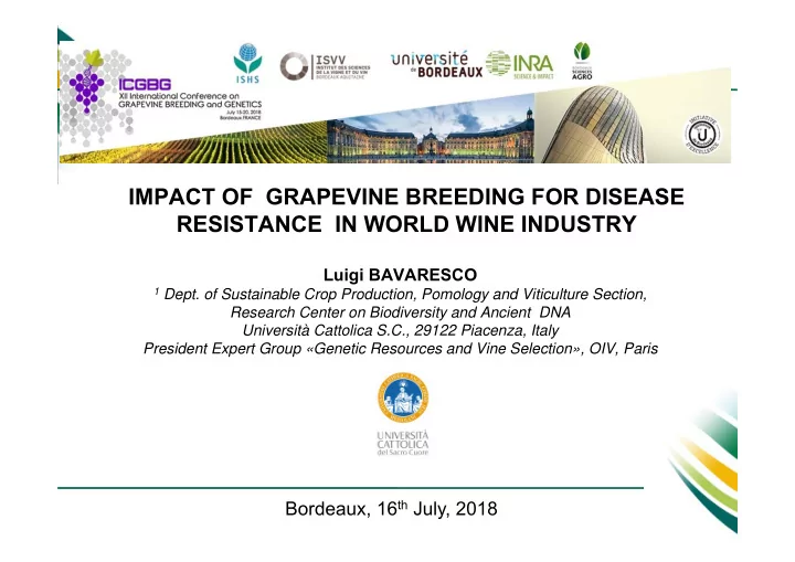 impact of grapevine breeding for disease resistance in