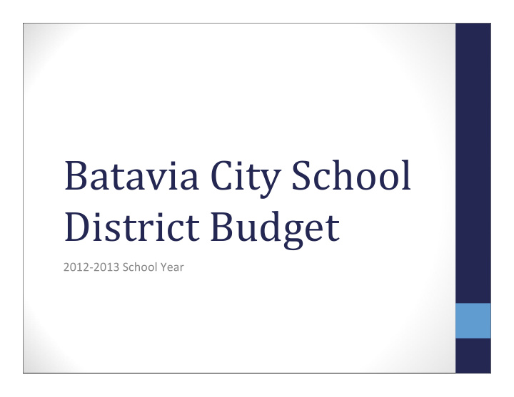 batavia city school district budget