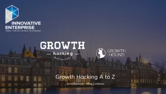 Growth Hacking A to Z  Luca Barboni - Max Corbeau  3200+ high growth startups  studied  3200+ high