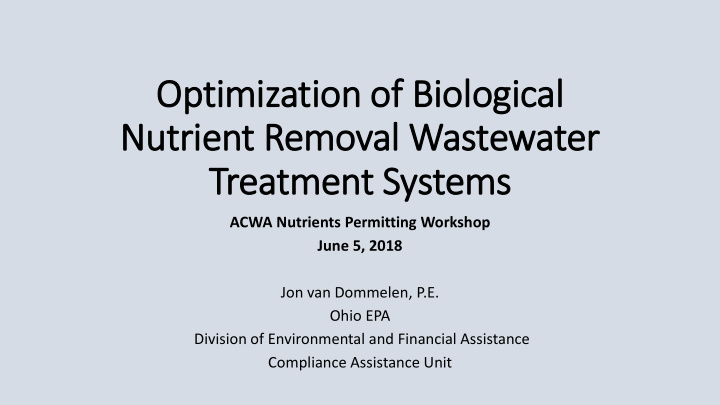 nutrient removal wastewater