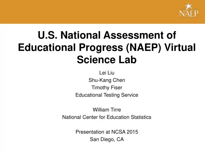 u s national assessment of