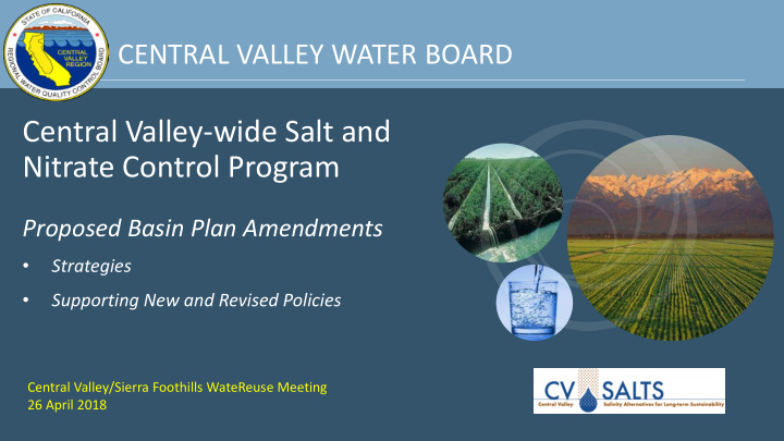 central valley wide salt and nitrate control program