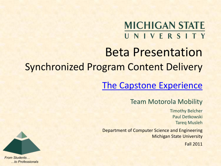 beta presentation