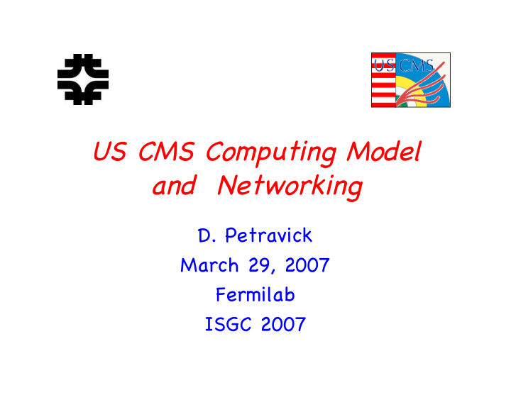 us cms computing model and networking