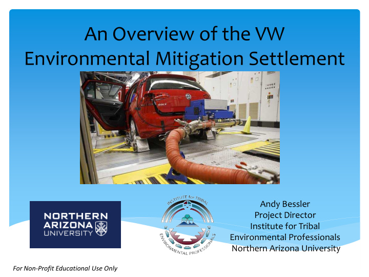 an overview of the vw environmental mitigation settlement