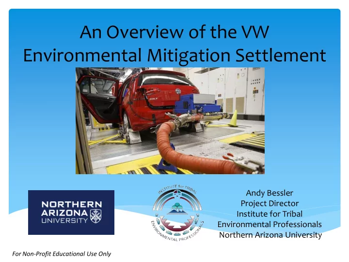 an overview of the vw environmental mitigation settlement