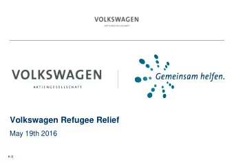 Volkswagen Refugee Relief  May 19th 2016  K-S  Employee volunteering program at the Volkswagen